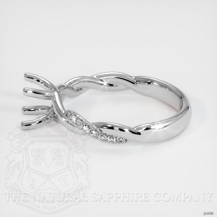 18K White Gold Pave Ring Setting