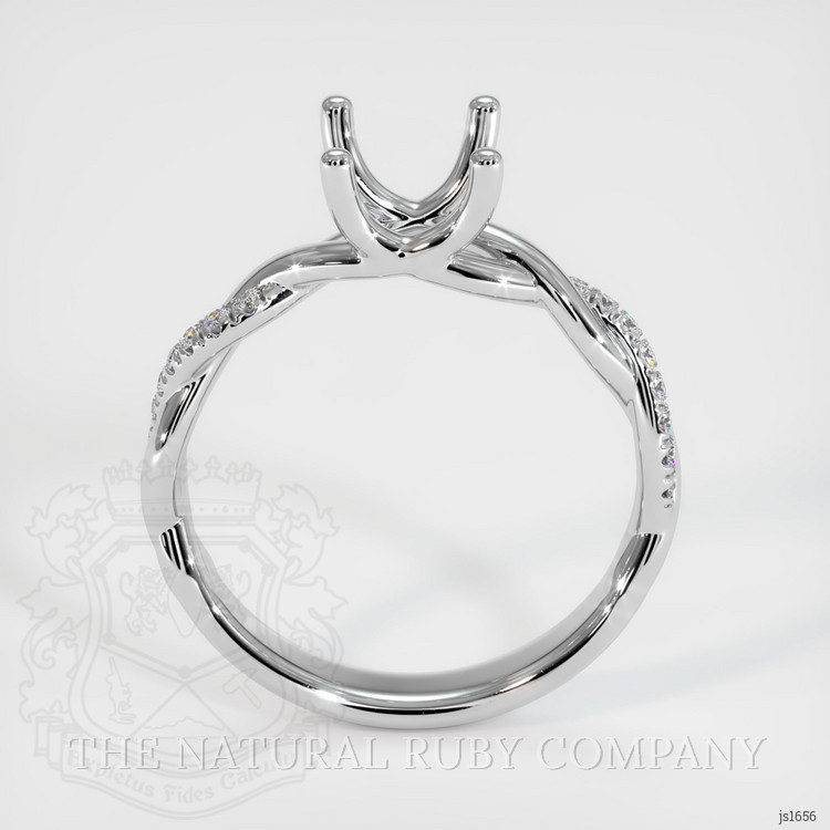 18K White Gold Pave Ring Setting