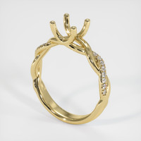 10K Yellow Gold Pave Ring Setting Video