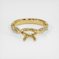 14K Yellow Gold Pave Ring Setting Image