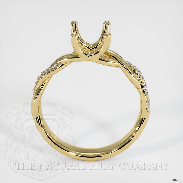 14K Yellow Gold Pave Ring Setting