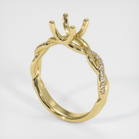 18K Yellow Gold Pave Ring Setting Video