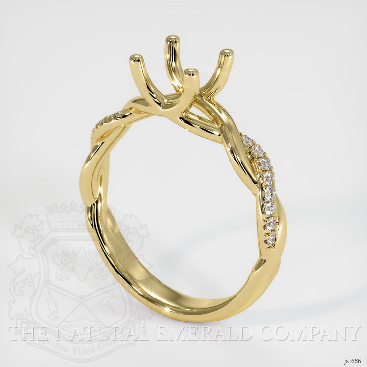 18K Yellow Gold Pave Ring Setting