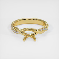 18K Yellow Gold Pave Ring Setting Image
