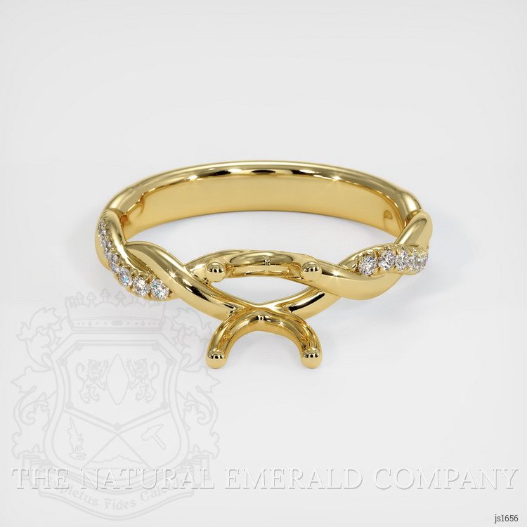 18K Yellow Gold Pave Ring Setting