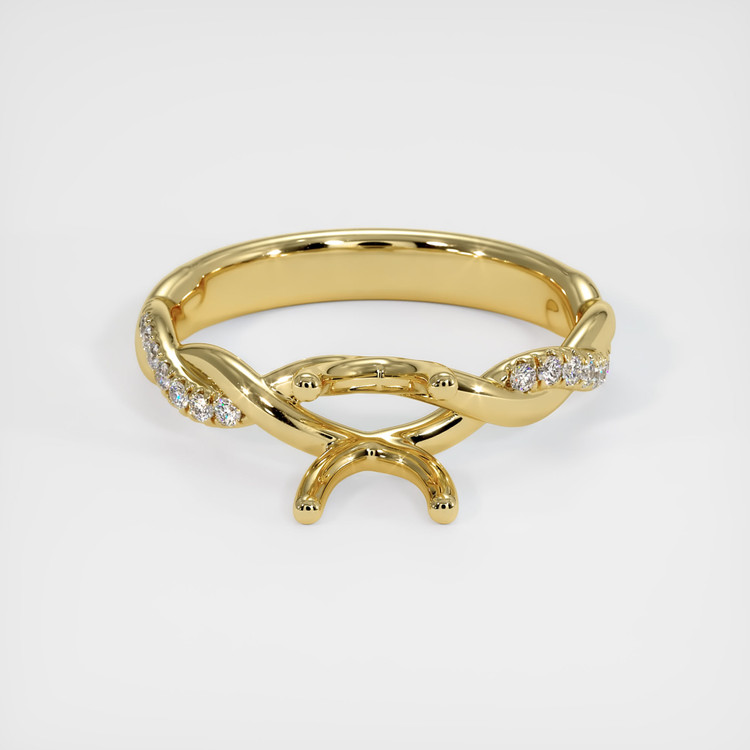 18K Yellow Gold Pave Ring Setting