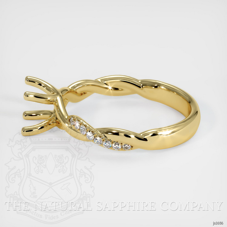 18K Yellow Gold Pave Ring Setting