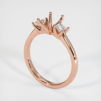14K Rose Gold Three Stone Ring Setting Video
