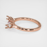 14K Rose Gold Three Stone Ring Setting Image
