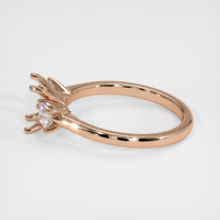 18K Rose Gold Three Stone Ring Setting Image