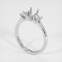 14K White Gold Three Stone Ring Setting Video