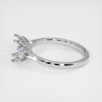 14K White Gold Three Stone Ring Setting Image