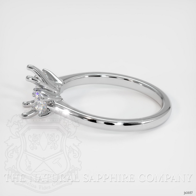 18K White Gold Three Stone Ring Setting