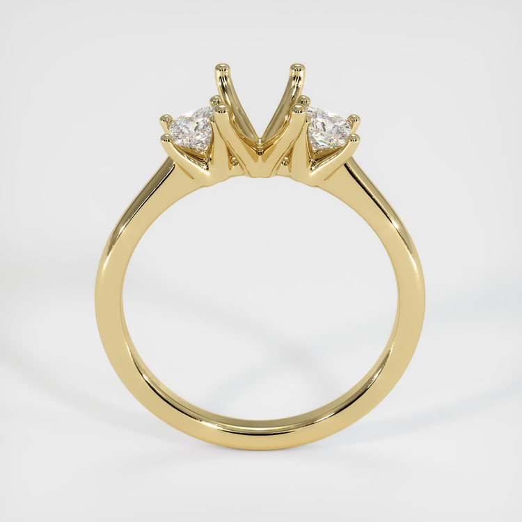 10K Yellow Gold Three Stone Ring Setting
