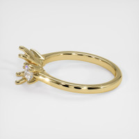 14K Yellow Gold Three Stone Ring Setting Image