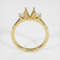 18K Yellow Gold Three Stone Ring Setting Image