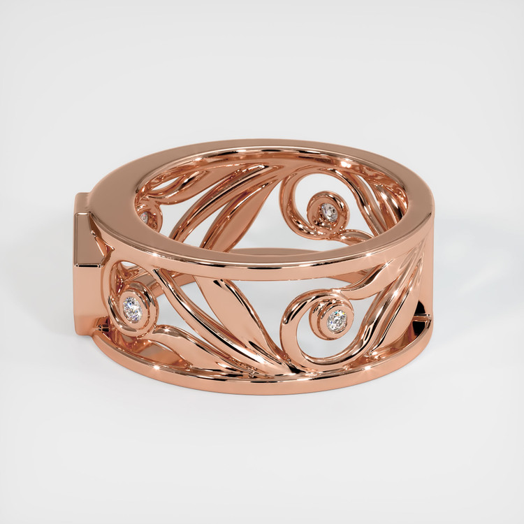 14K Rose Gold Accent Stones Ring Setting
