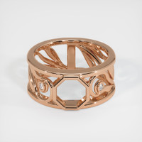18K Rose Gold Accent Stones Ring Setting Image