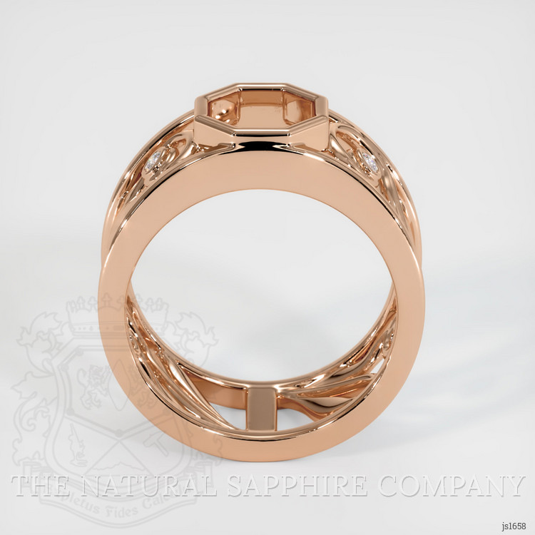 18K Rose Gold Accent Stones Ring Setting