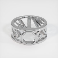 18K White Gold Accent Stones Ring Setting Image