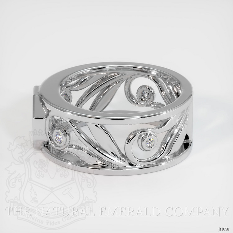 18K White Gold Accent Stones Ring Setting