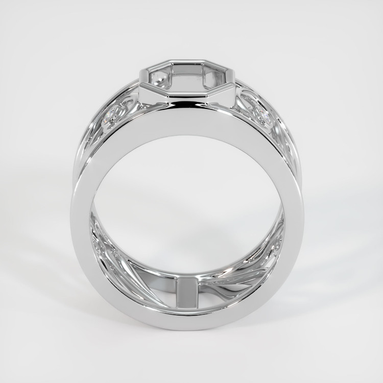 18K White Gold Accent Stones Ring Setting