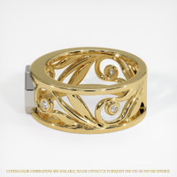 14K White & Yellow Accent Stones Ring Setting Image