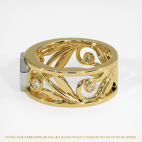 18K White & Yellow Accent Stones Ring Setting Image