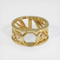 10K Yellow Gold Accent Stones Ring Setting Image