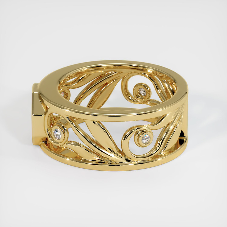 14K Yellow Gold Accent Stones Ring Setting