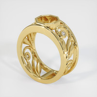 18K Yellow Gold Accent Stones Ring Setting Video
