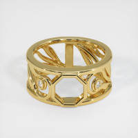 18K Yellow Gold Accent Stones Ring Setting Image
