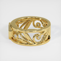 18K Yellow Gold Accent Stones Ring Setting Image