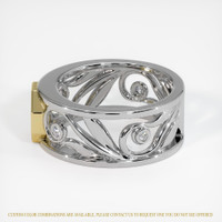 18K Yellow & White Accent Stones Ring Setting Image