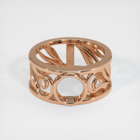 18K Rose Gold Accent Stones Ring Setting Image