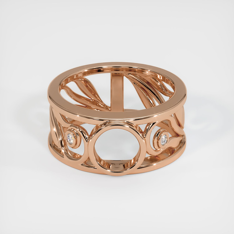 18K Rose Gold Accent Stones Ring Setting