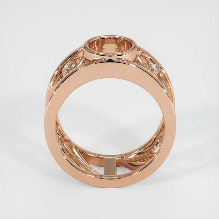 18K Rose Gold Accent Stones Ring Setting