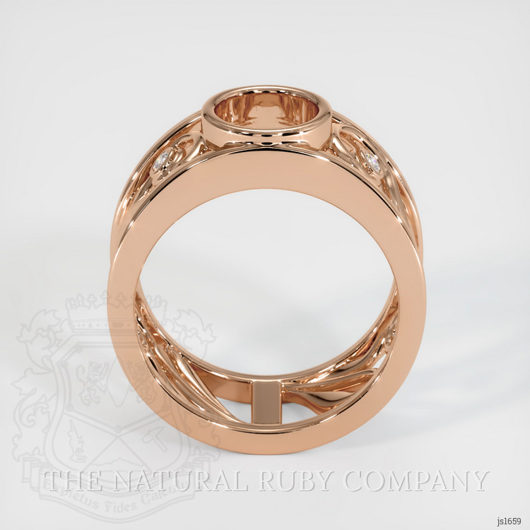18K Rose Gold Accent Stones Ring Setting