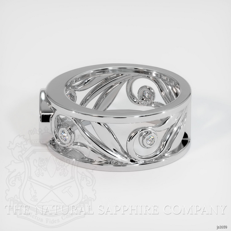 Silver Accent Stones Ring Setting