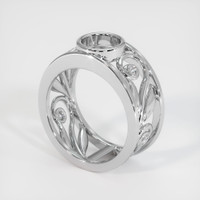 18K White Gold Accent Stones Ring Setting Video