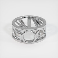 18K White Gold Accent Stones Ring Setting Image