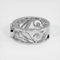 18K White Gold Accent Stones Ring Setting Image