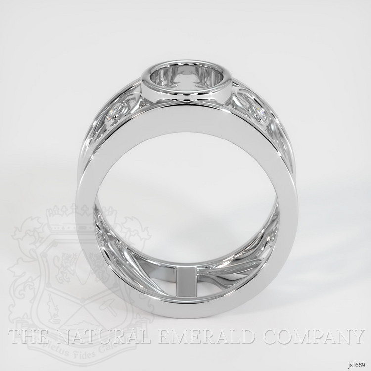 18K White Gold Accent Stones Ring Setting