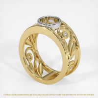 14K White & Yellow Accent Stones Ring Setting Video