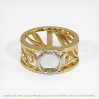 14K White & Yellow Accent Stones Ring Setting Image