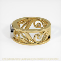 14K White & Yellow Accent Stones Ring Setting Image
