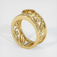 14K Yellow Gold Accent Stones Ring Setting Video