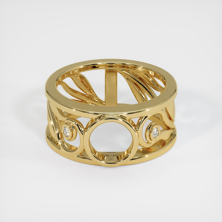 14K Yellow Gold Accent Stones Ring Setting