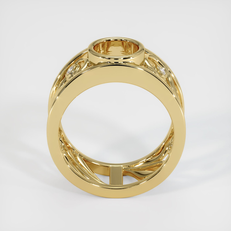 14K Yellow Gold Accent Stones Ring Setting