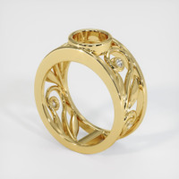 18K Yellow Gold Accent Stones Ring Setting Video